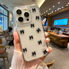 Aesthetic Black Bow Phone Case