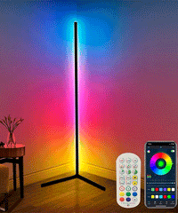 Floor RGB Corner Lamp App & Remote Controlled