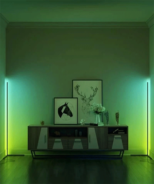 Floor RGB Corner Lamp App & Remote Controlled