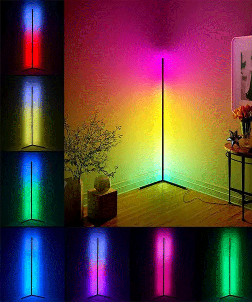 Floor RGB Corner Lamp App & Remote Controlled