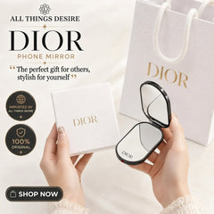 DI*R Beauty Phone Ring Holder – Dual Mirror (With Bag)