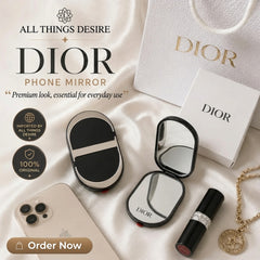DI*R Beauty Phone Ring Holder – Dual Mirror (With Bag)