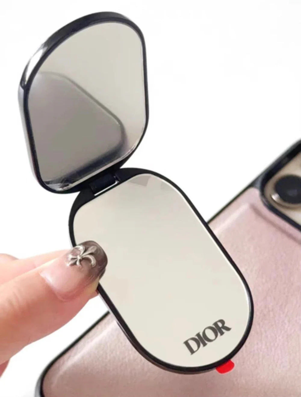 DI*R Beauty Phone Ring Holder – Dual Mirror (With Bag)